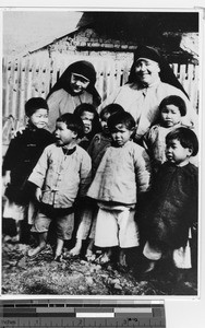 Maryknoll Sister and Mother Mary Joseph at the orphanage at Luoding, China, 1926