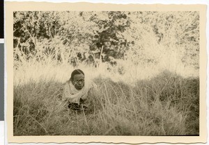 Young man in the grass, Ethiopia, 1952