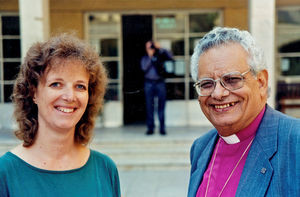 Bishop Ghais Abdel Malik of Diocese of Egypt 1984 - 2000 with Nete Ertner