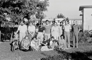 Bangladesh, Nilphamari Leprosy Hospital. From the Missionary Conference,1980. Standing from rig