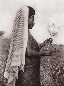 Woman spinning in Foumban, Cameroon