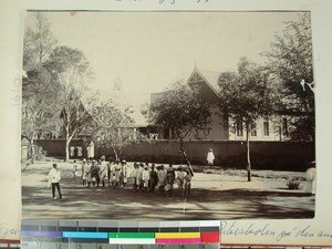 Girls' School and Boys' School playground, Antsirabe, Madagascar, ca.1927