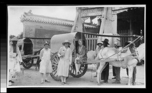 Women missionaries visiting in Qingdao, Shandong, China,1929