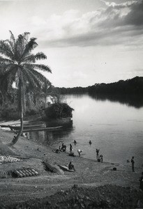 Landing stage in N'Gounie, in Gabon