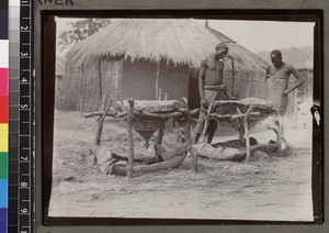 Two men making salt, Africa. ca. 1910-1920