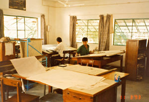 United Mission to Nepal, Butwal, November 1993. Vocational training of young Nepalis