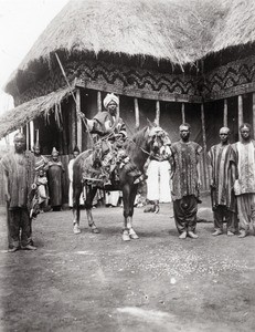 Nji Monkouob on horseback, in Cameroon