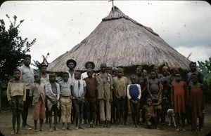 Congregation outside the church, Meiganga Road, Adamaoua, Cameroon, 1953-1968