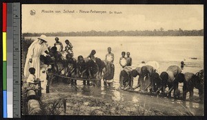 Washing clothes, Congo, ca.1920-1940