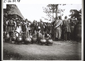 Ready for the war-dance on the market in Fumban