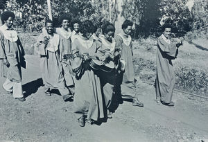 Ethiopian Evg. Church Mekane Yesus/EECMY. The Church Choir from Nedjo, Wollega, 1980