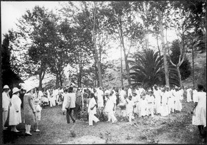 Procession after a baptism, Tanzania, ca. 1927-1938