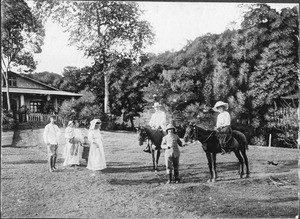 Visit of the mission station, Tanzania, ca.1900-1914