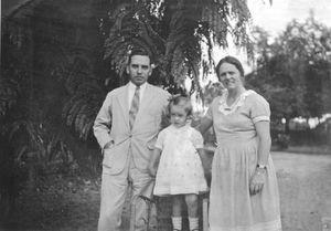 Arcot District, South India. Missionary Poul Hjorth Lange and Mrs Signe Hjorth Lange with Birgi