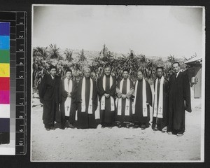 Presbytery clerks and office-bearers, Yongchun, China, ca. 1948