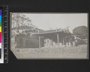 Scene outside mission compound at Yongchun, 1910