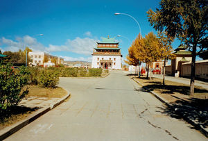 Gandan-templet i Ulaanbaatar i maj 1998