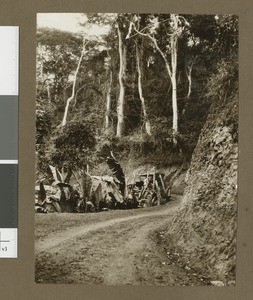 Difficult roads from Chogoria, Kenya, ca.1923