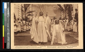 Scene from a religious play, Kisantu, Congo, ca.1920-1940