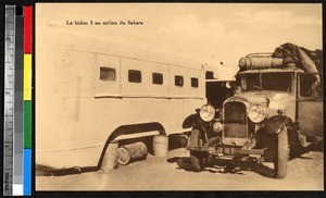 Vehicle abandoned in Sahara, Africa, ca.1920-1940