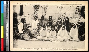 Native catechist teaching students, Rajasthan, India, ca.1920-1940