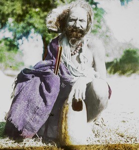 Sadhu with vessel, India, ca. 1920