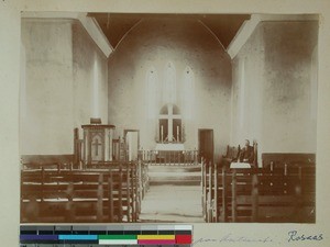 Church interior, Antsirabe, Madagascar, 1900