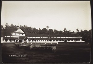 "Partial view of the mission high school in Calicut."