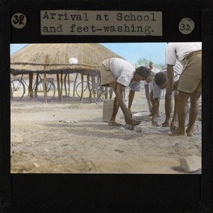 School Pupils Washing their Feet, Lubwa, Zambia, ca.1905-ca.1940