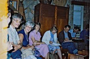 Danish missionaries in Tanzania. Karen Borgbjerg, Grethe Lund, Kirsten Hauge (vlontør Izimbia)