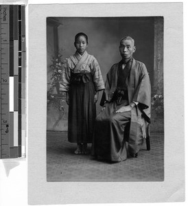 Catechist and Japanese girl cured by Lourdes' water, Korea, 1915