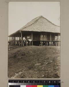 H.P. Schlencker with South Sea teacher, Kalaigolo, Papua New Guinea, ca. 1908-1910