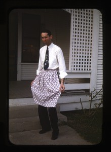 J W Treat in apron 1946 or 1947