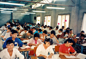 DSM/INF Missionaries, Ole and Hanne Kirchheiner with Christian leaders on a training course in