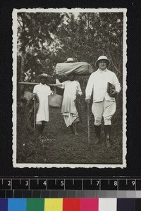John Whitfield on trek, Madagascar, ca. 1939
