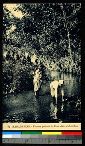 Two women in a stream, Madagascar, ca.1920-1940