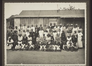 Descendants of people from the West Indies, brought to Ghana by the Basel Mission in 1843, celebrating their 100-year anniversary in Christiansborg Nov. 1943