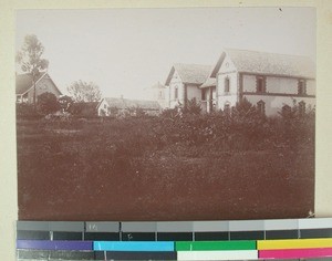 Antsirabe Mission Station and Boys' School seen from the garden, Madagascar, 1901