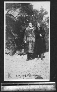 Frances Salmon King and Dr. Sloan, Shanghai, China, ca.1925