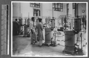 Silk testing station, Guangzhou, Guangdong, China, ca.1925
