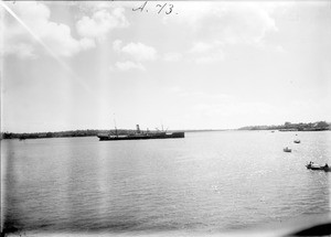 Steamship near the coast, Tanzania, ca.1893-1920