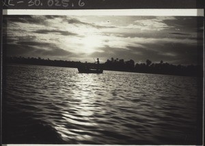 Mulki 1934. Sonnenuntergang am Mulki-Fluss