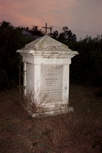 Memorial stone for missionary Victor Theill in Panruti. The memorial stone was consecrated on h