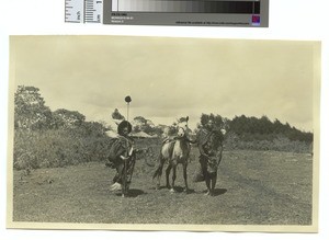 Kikuyu horseman, Tumutumu mission, Kenya, ca.1910-1930