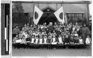 Kindergarten graduation, Heijo, Korea, 1938