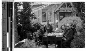 Maryknoll Fathers in Japanese Mission garden, Peng Yang, Korea, 1930