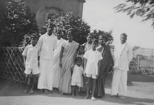 E. M. Jesudasen and his family. Principal at Tiruvannamalai High School, South Arcot District