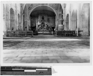 Interior of St. Bartholomew's Church, Malabon, Philippines, January 1, 1928