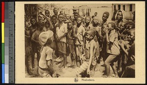 Two dance for a crowd, Congo, ca.1920-1940