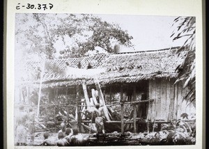 Building the missionaries' hut in Nyasoso